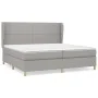 Box spring bed with light gray fabric mattress 200x200 cm by vidaXL, Beds and slatted bases - Ref: Foro24-3128469, Price: 628...