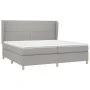 Box spring bed with light gray fabric mattress 200x200 cm by vidaXL, Beds and slatted bases - Ref: Foro24-3128469, Price: 628...