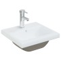 Lavabo empotrado con grifo cerámica blanco 42x39x18 cm