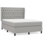 Boxspringbett mit hellgrauer Stoffmatratze 140x200 cm von vidaXL, Betten und Lattenroste - Ref: Foro24-3128205, Preis: 504,21...
