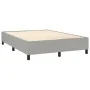 Box spring bed with light gray fabric mattress 140x200 cm by vidaXL, Beds and slatted bases - Ref: Foro24-3128205, Price: 495...