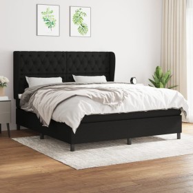 Boxspringbett mit schwarzer Stoffmatratze 160x200 cm von vidaXL, Betten und Lattenroste - Ref: Foro24-3128215, Preis: 616,06 ...
