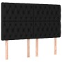 Cama box spring con colchón tela negro 160x200 cm de vidaXL, Camas y somieres - Ref: Foro24-3128215, Precio: 616,47 €, Descue...
