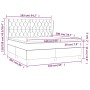 Cama box spring con colchón tela negro 160x200 cm de vidaXL, Camas y somieres - Ref: Foro24-3128215, Precio: 616,47 €, Descue...