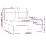 Box spring bed with dark gray fabric mattress 160x200 cm by vidaXL, Beds and slatted bases - Ref: Foro24-3128534, Price: 584,...