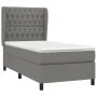 Box spring bed with dark gray fabric mattress 90x190 cm by vidaXL, Beds and slatted bases - Ref: Foro24-3128166, Price: 353,9...
