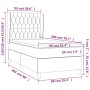 Boxspringbett mit hellgrauer Stoffmatratze 90x200 cm von vidaXL, Betten und Lattenroste - Ref: Foro24-3128733, Preis: 365,46 ...