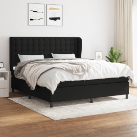 Box spring bed with black fabric mattress 180x200 cm by vidaXL, Beds and slatted bases - Ref: Foro24-3128303, Price: 646,67 €...