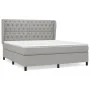 Box spring bed with light gray fabric mattress 160x200 cm by vidaXL, Beds and slatted bases - Ref: Foro24-3128213, Price: 588...