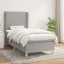 Box spring bed with light gray fabric mattress 90x200 cm by vidaXL, Beds and slatted bases - Ref: Foro24-3128333, Price: 338,...