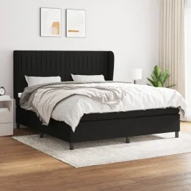Box spring bed with black fabric mattress 180x200 cm by vidaXL, Beds and slatted bases - Ref: Foro24-3128143, Price: 624,15 €...