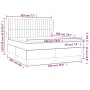 Box spring bed with black fabric mattress 180x200 cm by vidaXL, Beds and slatted bases - Ref: Foro24-3128143, Price: 630,02 €...