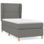 Cama box spring con colchón tela gris oscuro 80x200 cm de vidaXL, Camas y somieres - Ref: Foro24-3128398, Precio: 333,45 €, D...