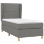 Cama box spring con colchón tela gris oscuro 80x200 cm de vidaXL, Camas y somieres - Ref: Foro24-3128398, Precio: 333,45 €, D...