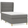 Box spring bed with dark gray fabric mattress 100x200 cm by vidaXL, Beds and slatted bases - Ref: Foro24-3128742, Price: 374,...
