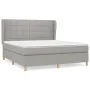 Box spring bed with light gray fabric mattress 180x200 cm by vidaXL, Beds and slatted bases - Ref: Foro24-3128541, Price: 650...