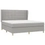 Box spring bed with light gray fabric mattress 180x200 cm by vidaXL, Beds and slatted bases - Ref: Foro24-3128541, Price: 650...