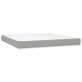 Cama box spring con colchón tela gris claro 180x200 cm de vidaXL, Camas y somieres - Ref: Foro24-3128541, Precio: 639,52 €, D...