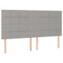 Cama box spring con colchón tela gris claro 180x200 cm de vidaXL, Camas y somieres - Ref: Foro24-3128541, Precio: 639,52 €, D...