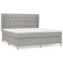Cama box spring con colchón tela gris claro 180x200 cm de vidaXL, Camas y somieres - Ref: Foro24-3128781, Precio: 628,05 €, D...