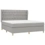 Cama box spring con colchón tela gris claro 180x200 cm de vidaXL, Camas y somieres - Ref: Foro24-3128781, Precio: 628,05 €, D...