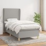 Box spring bed with light gray fabric mattress 90x190 cm by vidaXL, Beds and slatted bases - Ref: Foro24-3128325, Price: 334,...