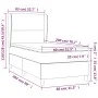Box spring bed with light gray fabric mattress 80x200 cm by vidaXL, Beds and slatted bases - Ref: Foro24-3128317, Price: 321,...