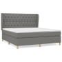 Box spring bed with dark gray fabric mattress 160x200 cm by vidaXL, Beds and slatted bases - Ref: Foro24-3128774, Price: 598,...