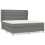 Box spring bed with dark gray fabric mattress 160x200 cm by vidaXL, Beds and slatted bases - Ref: Foro24-3128774, Price: 583,...