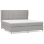 Box spring bed with light gray fabric mattress 200x200 cm by vidaXL, Beds and slatted bases - Ref: Foro24-3128549, Price: 655...