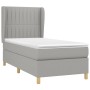 Cama box spring con colchón tela gris claro 90x190 cm de vidaXL, Camas y somieres - Ref: Foro24-3128645, Precio: 328,09 €, De...