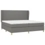 Box spring bed with dark gray fabric mattress 200x200 cm by vidaXL, Beds and slatted bases - Ref: Foro24-3128390, Price: 650,...