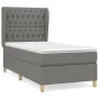 Box spring bed with dark gray fabric mattress 90x190 cm by vidaXL, Beds and slatted bases - Ref: Foro24-3128726, Price: 342,3...