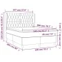 Box spring bed with light gray fabric mattress 140x200 cm by vidaXL, Beds and slatted bases - Ref: Foro24-3128765, Price: 515...