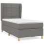 Box spring bed with dark gray fabric mattress 90x200 cm by vidaXL, Beds and slatted bases - Ref: Foro24-3128494, Price: 374,2...