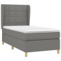 Box spring bed with dark gray fabric mattress 90x200 cm by vidaXL, Beds and slatted bases - Ref: Foro24-3128494, Price: 374,2...