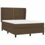 Box spring bed with dark brown fabric mattress 140x190 cm by vidaXL, Beds and slatted bases - Ref: Foro24-3127880, Price: 484...