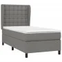 Box spring bed with dark gray fabric mattress 90x200 cm by vidaXL, Beds and slatted bases - Ref: Foro24-3128254, Price: 382,7...