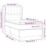 Box spring bed with dark gray fabric mattress 90x200 cm by vidaXL, Beds and slatted bases - Ref: Foro24-3128254, Price: 382,7...
