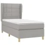 Box spring bed with light gray fabric mattress 100x200 cm by vidaXL, Beds and slatted bases - Ref: Foro24-3128501, Price: 356...