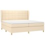 Boxspringbett mit cremefarbener Stoffmatratze 200x200 cm von vidaXL, Betten und Lattenroste - Ref: Foro24-3128554, Preis: 610...