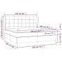 Box spring bed with cream fabric mattress 200x200 cm by vidaXL, Beds and slatted bases - Ref: Foro24-3128554, Price: 642,89 €...