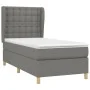 Box spring bed with dark gray fabric mattress 90x190 cm by vidaXL, Beds and slatted bases - Ref: Foro24-3128806, Price: 341,6...