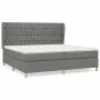 Cama box spring con colchón tela gris oscuro 200x200 cm de vidaXL, Camas y somieres - Ref: Foro24-3128790, Precio: 707,66 €, ...