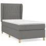 Box spring bed with dark gray fabric mattress 90x190 cm by vidaXL, Beds and slatted bases - Ref: Foro24-3128646, Price: 338,6...