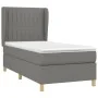 Box spring bed with dark gray fabric mattress 90x190 cm by vidaXL, Beds and slatted bases - Ref: Foro24-3128646, Price: 338,6...