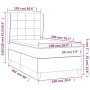 Cama box spring con colchón tela gris oscuro 100x200 cm de vidaXL, Camas y somieres - Ref: Foro24-3128502, Precio: 383,24 €, ...