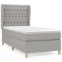 Box spring bed with light gray fabric mattress 100x200 cm by vidaXL, Beds and slatted bases - Ref: Foro24-3128741, Price: 357...