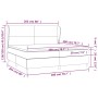 Box spring bed with cream fabric mattress 200x200 cm by vidaXL, Beds and slatted bases - Ref: Foro24-3128394, Price: 631,78 €...