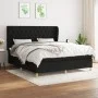 Box spring bed with black fabric mattress 160x200 cm by vidaXL, Beds and slatted bases - Ref: Foro24-3128775, Price: 644,14 €...